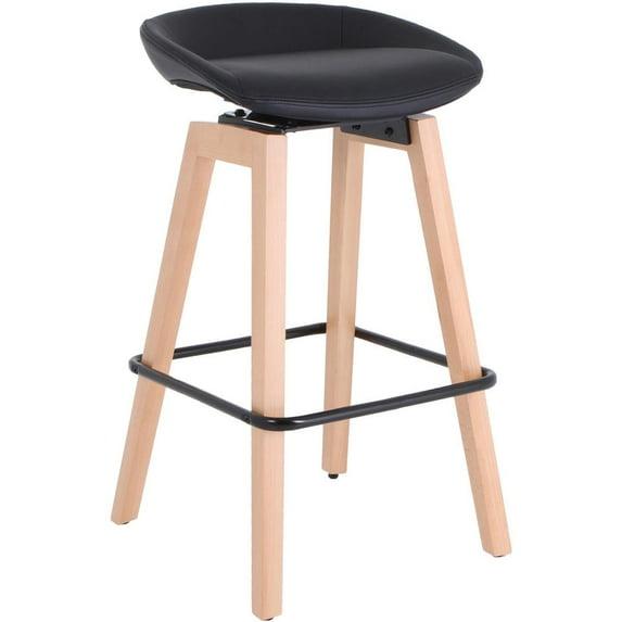 Lorell Modern Low-Back Stool - Low Back - Black
