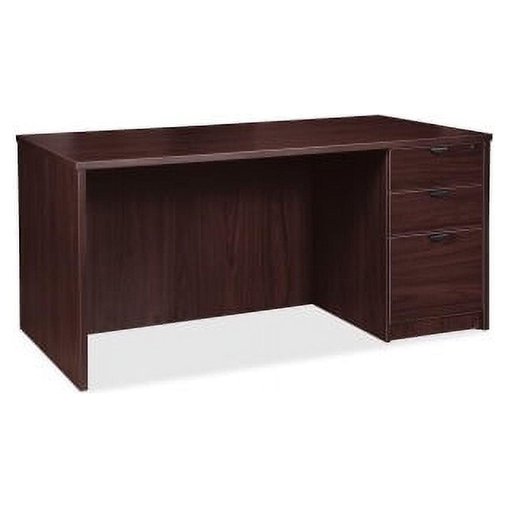 Espresso Executive Desk with Drawer and Filing Cabinet