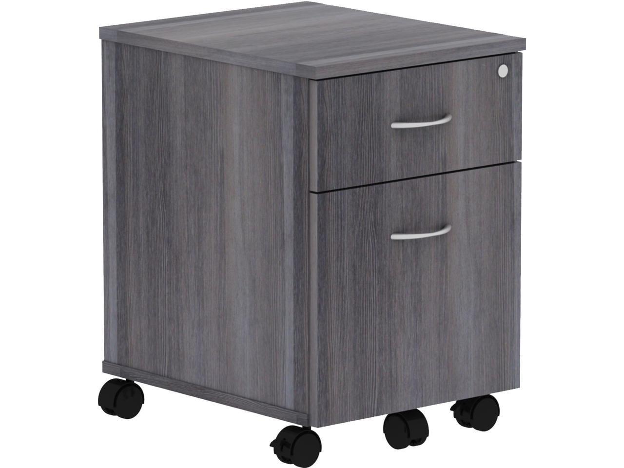 Charcoal Laminate Lockable 4-Drawer Mobile Pedestal