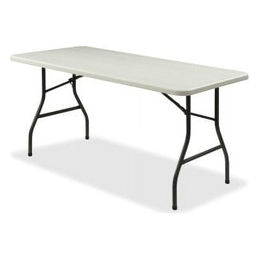 Ultra-Lite White Folding Table with Steel Legs, 72"