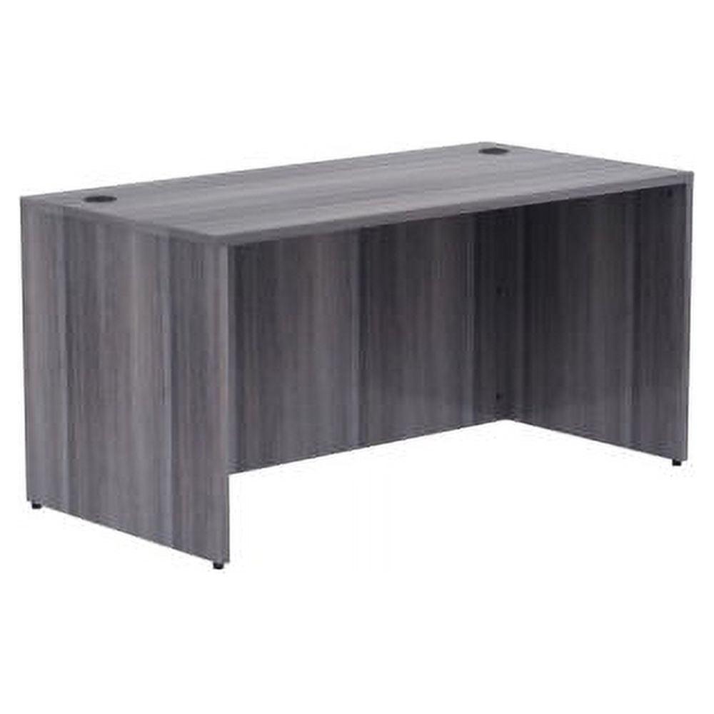 Weathered Charcoal Laminate Rectangular Desk Shell with PVC Edges