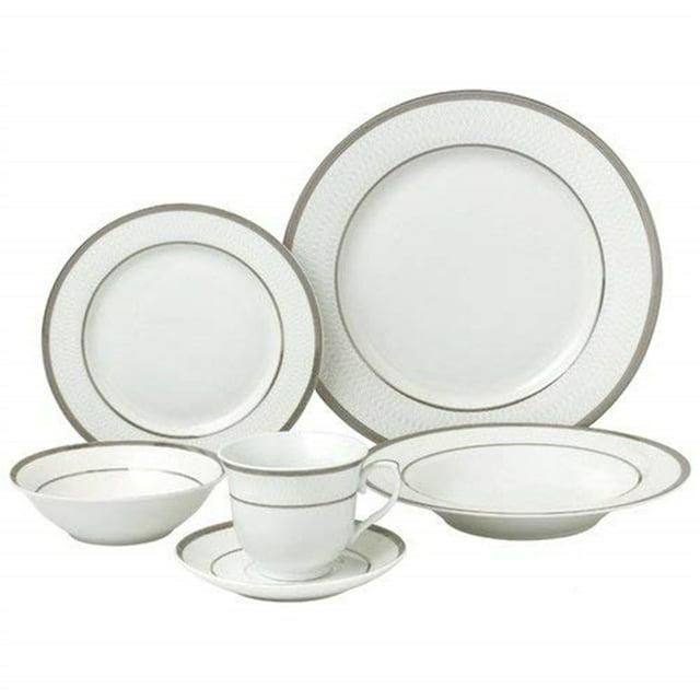 Lorren Home Trends 24 Piece Porcelain China Dinnerware Set - Service for 4