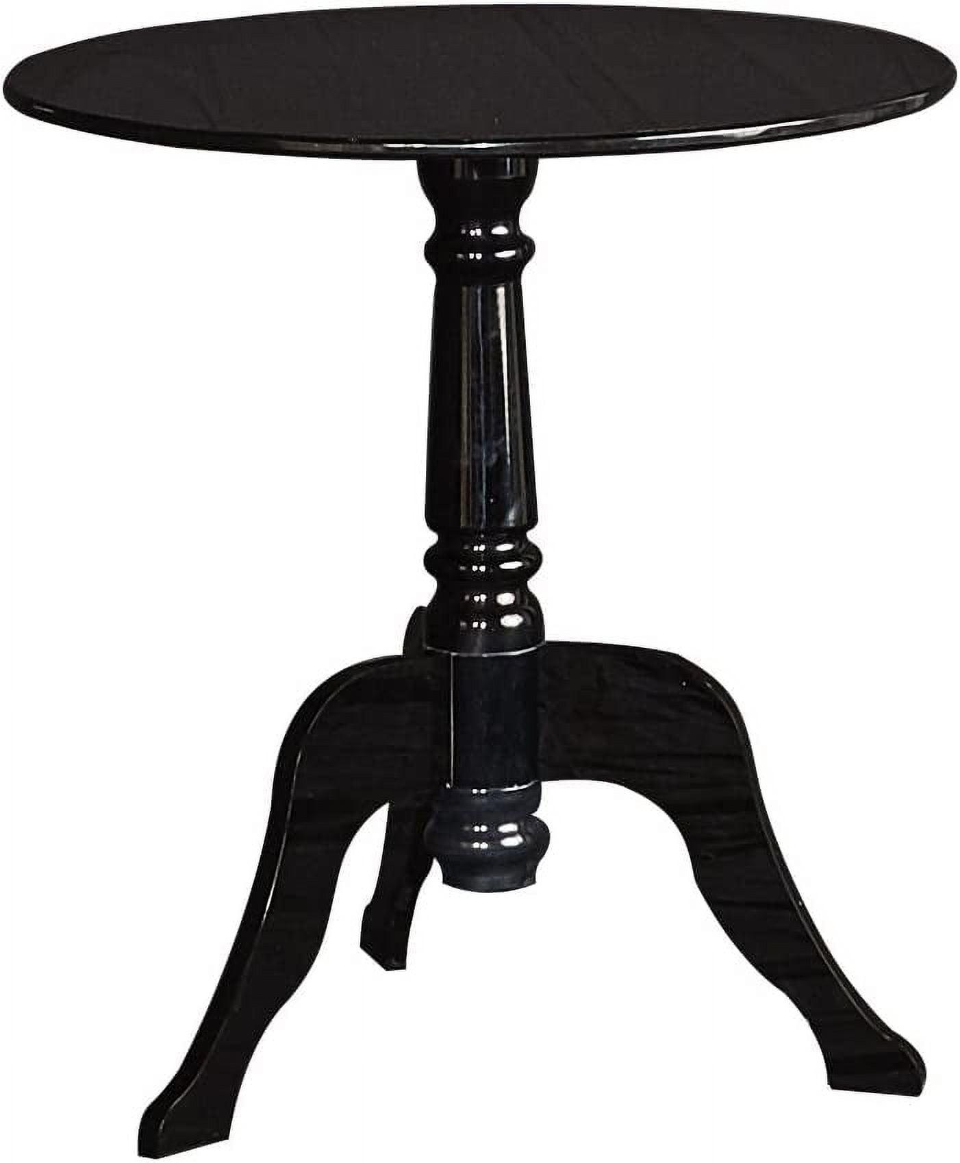 Acrylic Curvy Legs Glam End Table Black - Linon: Modern Chic, Clear Coated, Non-Toxic Finish