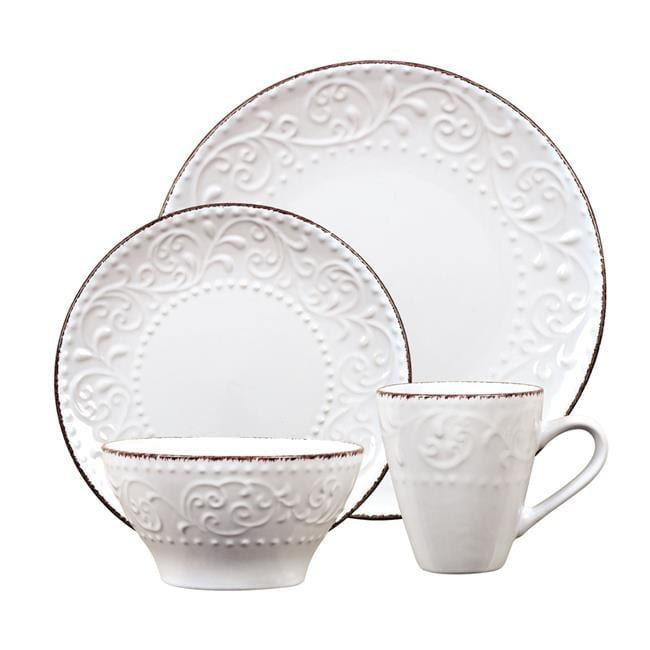 Lorren Home Trends Lorren 16 Piece Stoneware Dinnerware Set - Service for 4