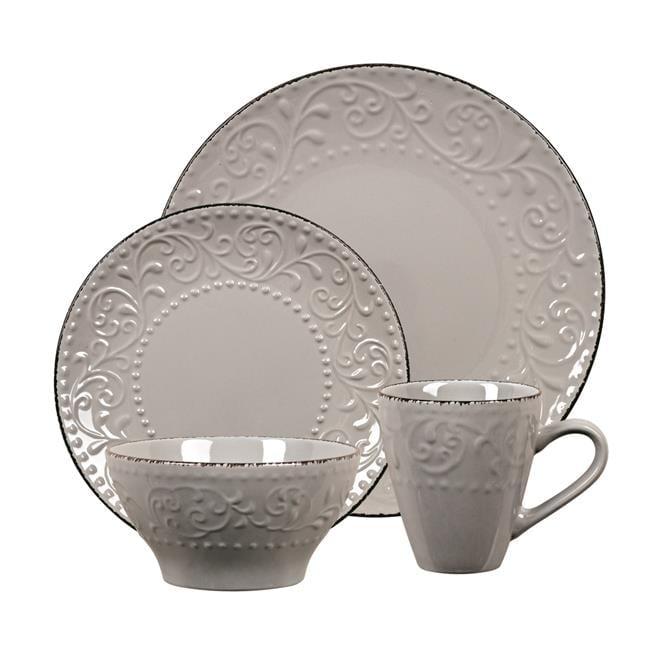 Lorren Home Trends Lorren 16 Piece Stoneware Dinnerware Set - Service for 4