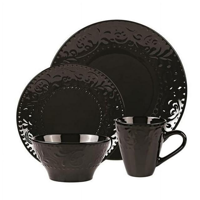 Lorren Home Trends Lorren 16 Piece Stoneware Dinnerware Set - Service for 4
