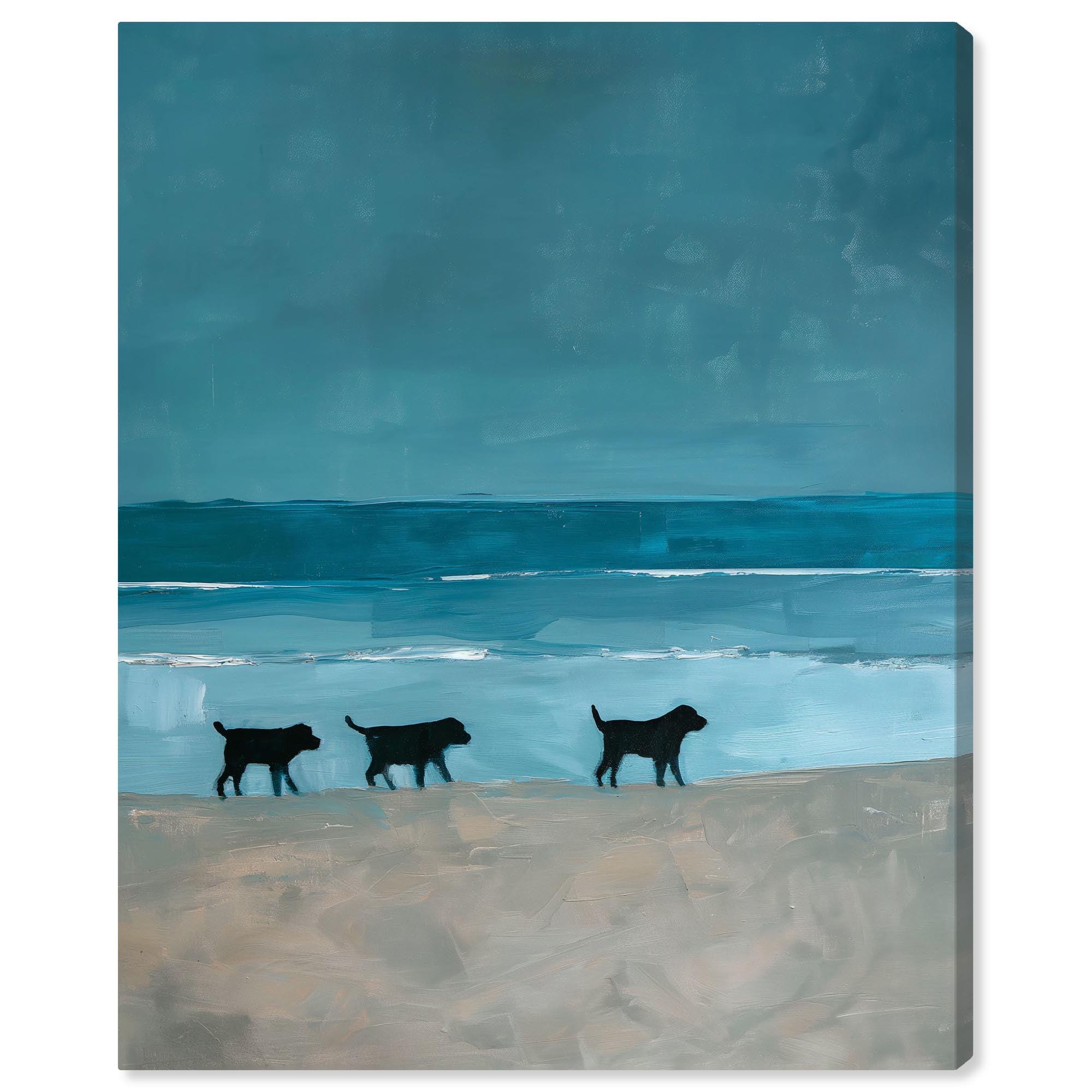 Art Remedy Lost in the Tides Canvas Coastal Paintings by Art Remedy