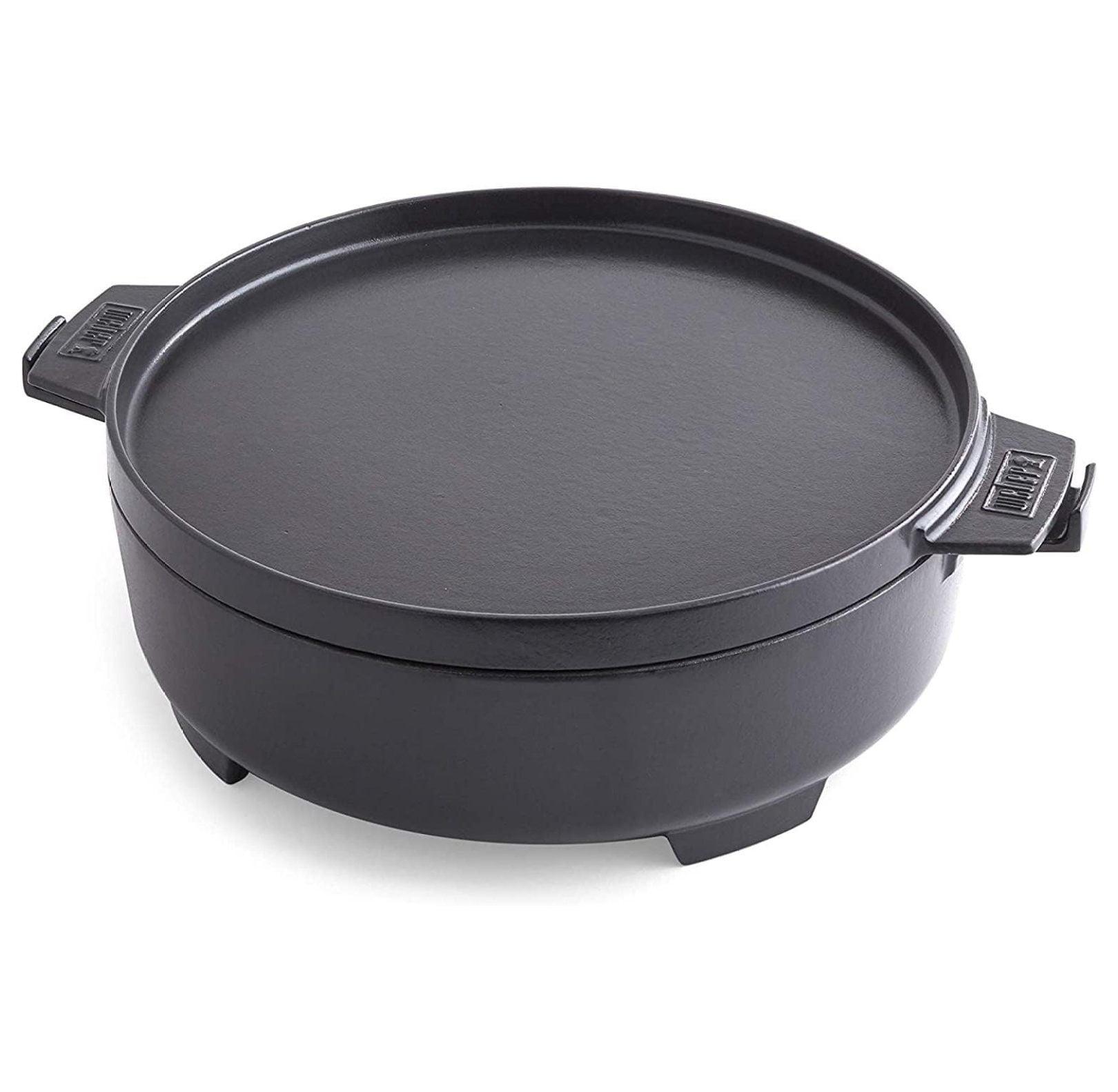 Black Enameled Cast Iron 7.25 Qt Dutch Oven with Lid