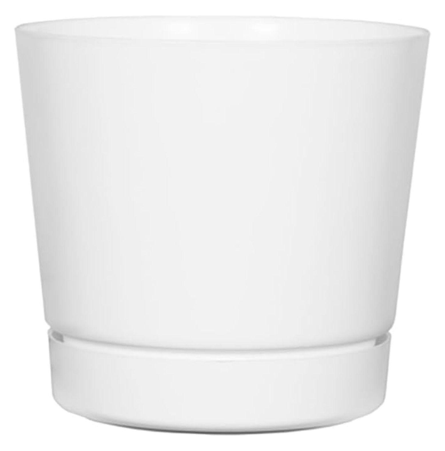 Novelty Manufacturing Majestic Full Depth Round Cylinder Pot, White, 12"