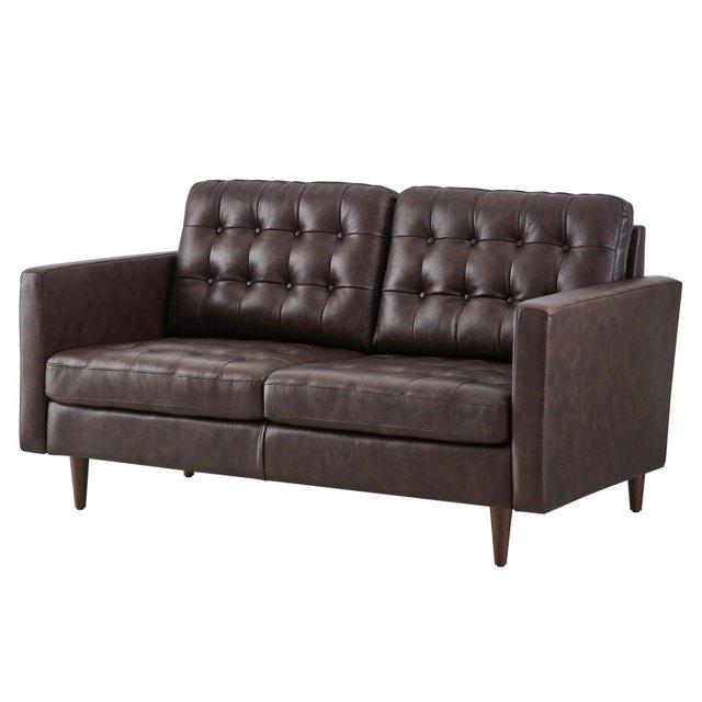 Modway Modway Exalt Tufted Leather Loveseat