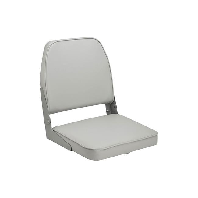 Attwood 98395GY Low-Back Padded Boat Seat, Gray, High-Impact Plastic Frame, 7 Inches W x 16 Inches D x 16 Inches H