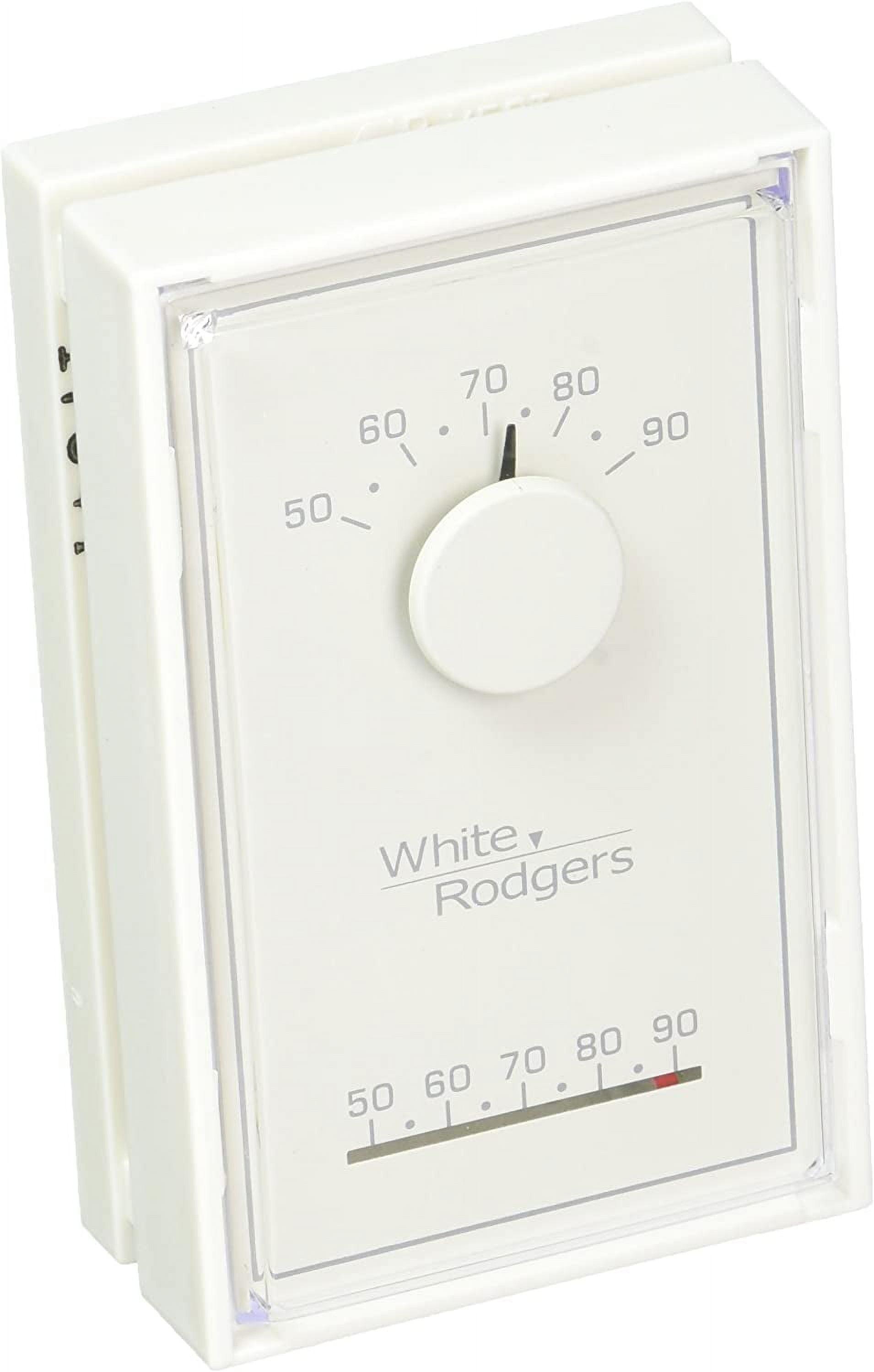 White Vertical Low Voltage Mechanical Thermostat