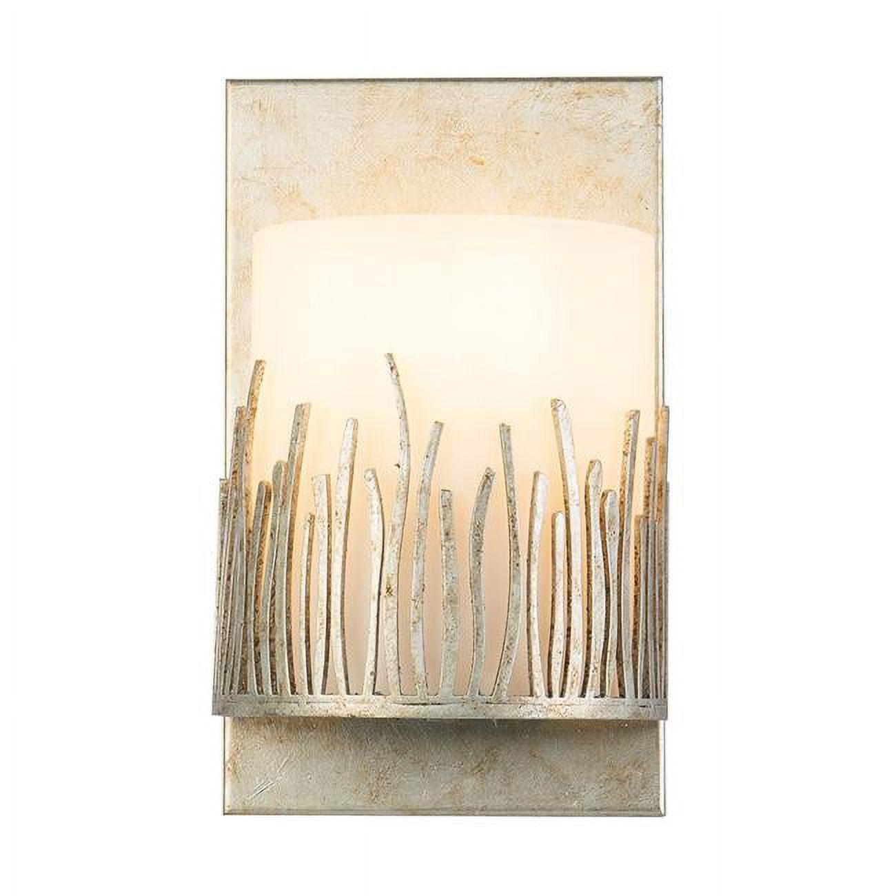 Sawgrass Silver Leaf 1-Light Dimmable Wall Sconce
