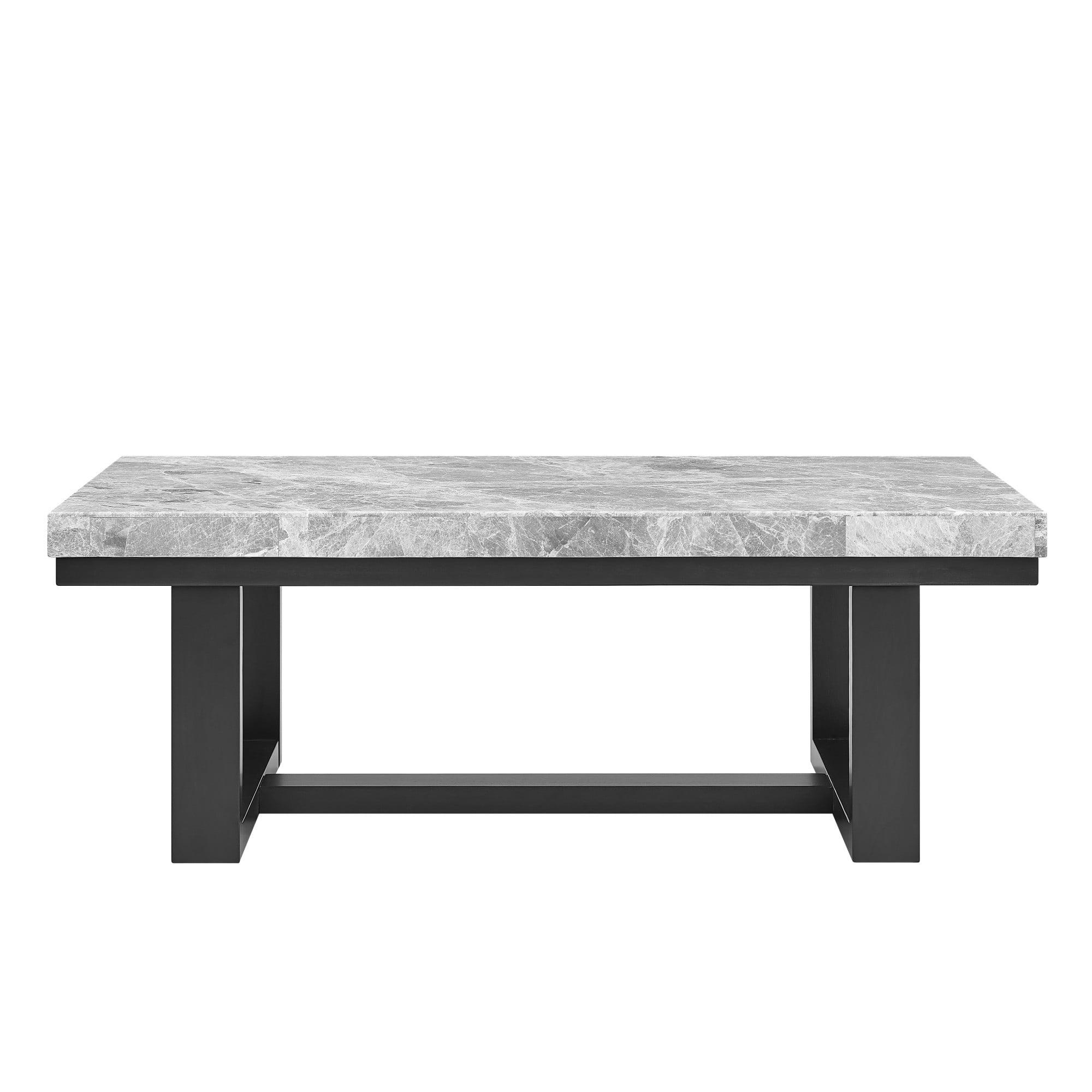 Lucca Gray Marble Cocktail Table Espresso - Steve Silver Co.