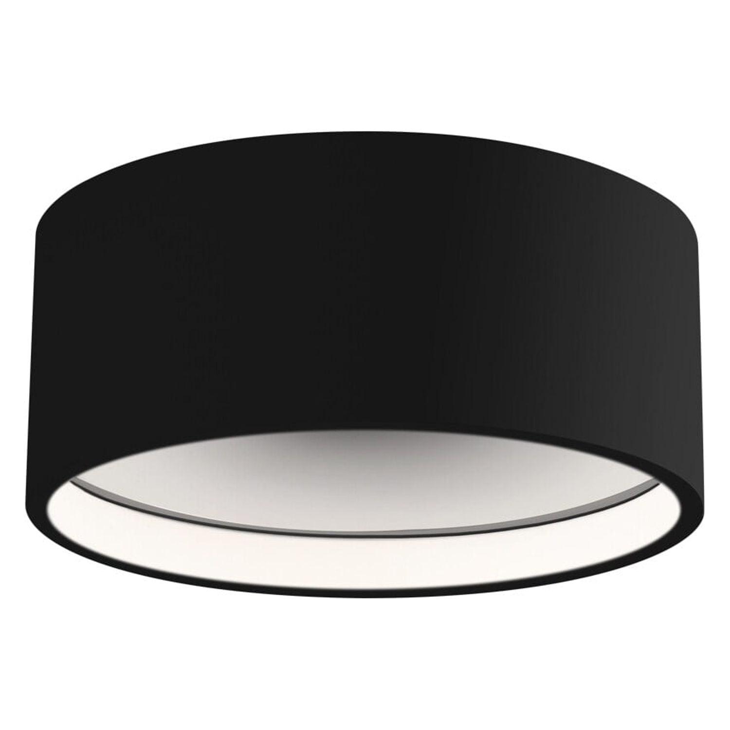 Lucci Sleek White Aluminum Drum LED Flush Mount