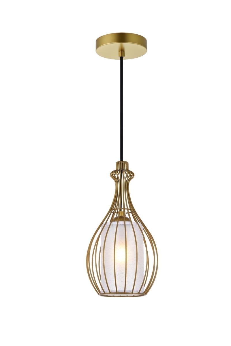 Elegant Lighting Miya 1 Light Brass Pendant