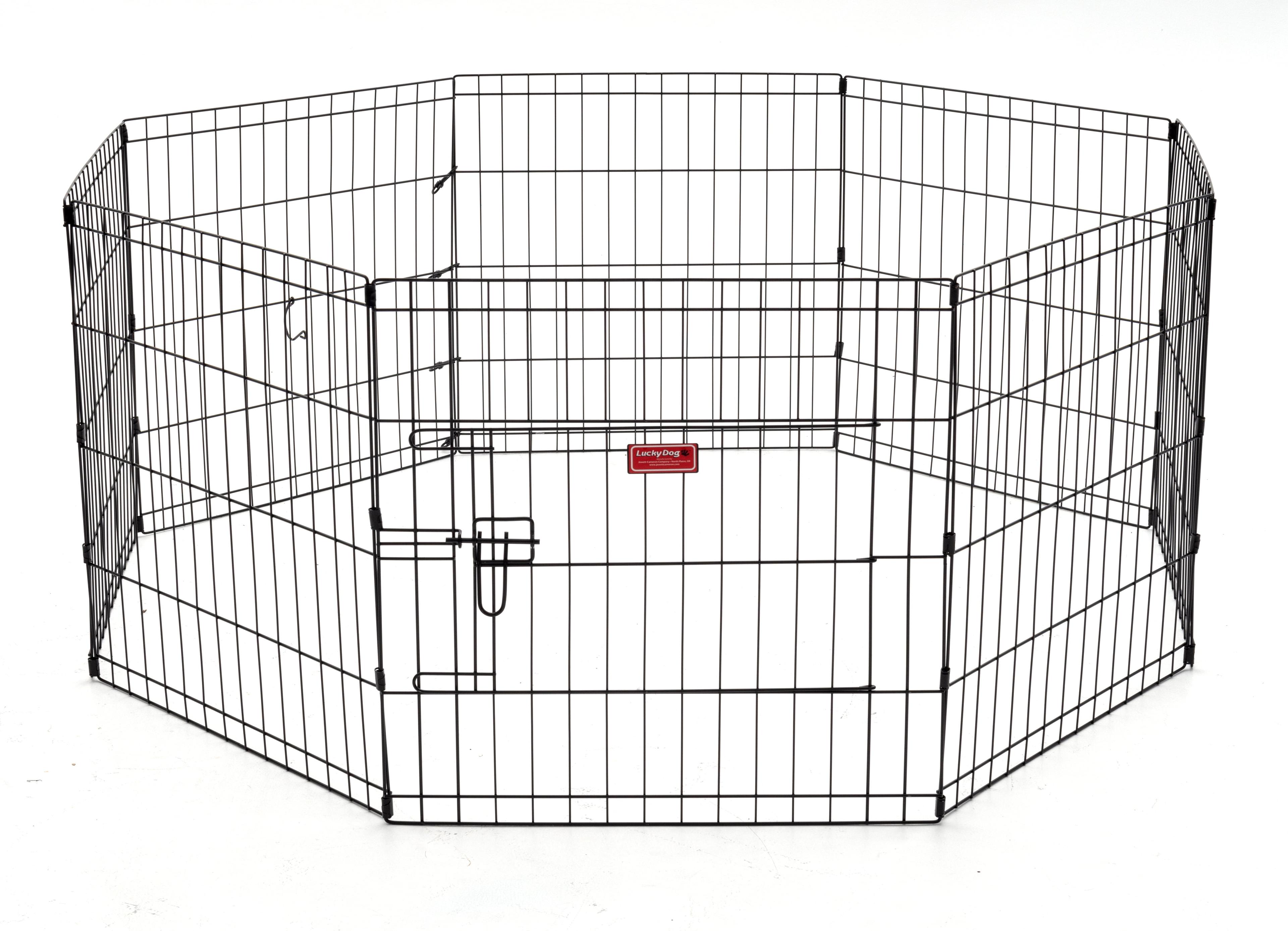 Lucky Dog 24"H Exercise Pet PlayPen with Stakes