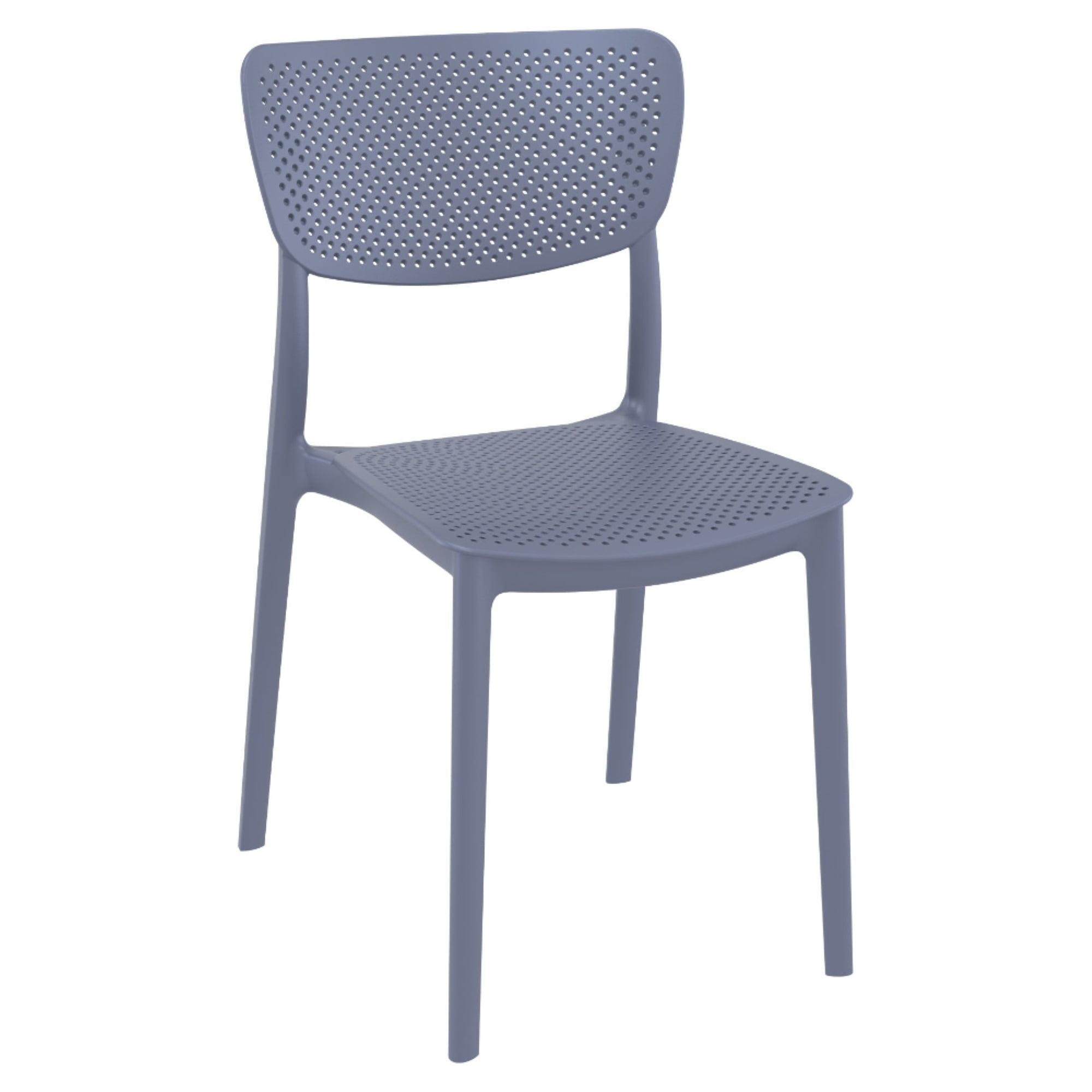 Lucy 18" Dark Gray Polypropylene Modern Dining Chair