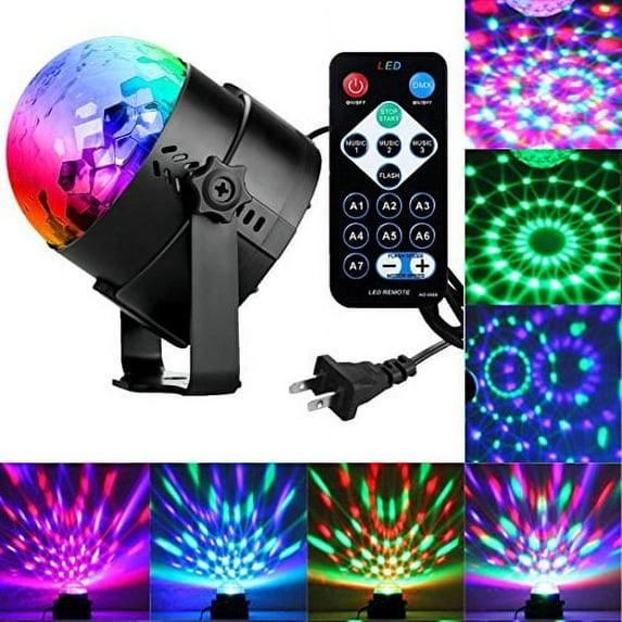 Luditek Disco Lights Wall Mount RGB Disco Ball Light, Sound Activated, 7 Modes