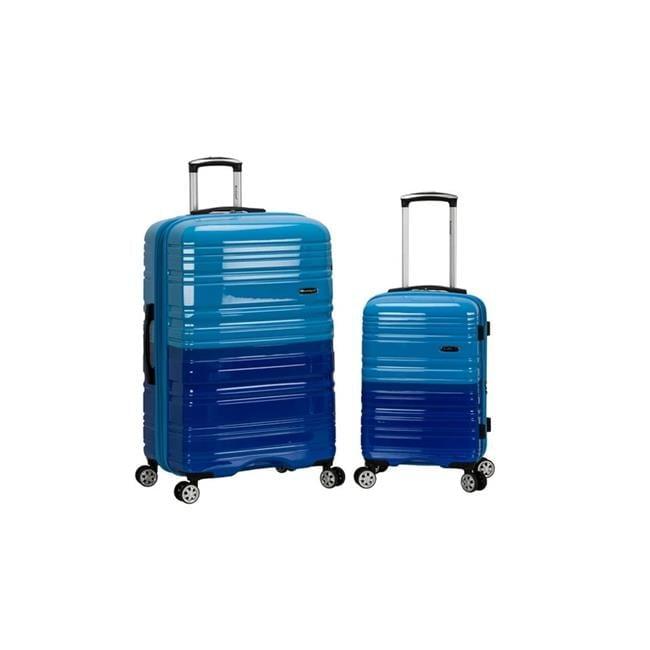 Luggage Expandable Spinner Set, Blue & Sky Blue - 2 Piece