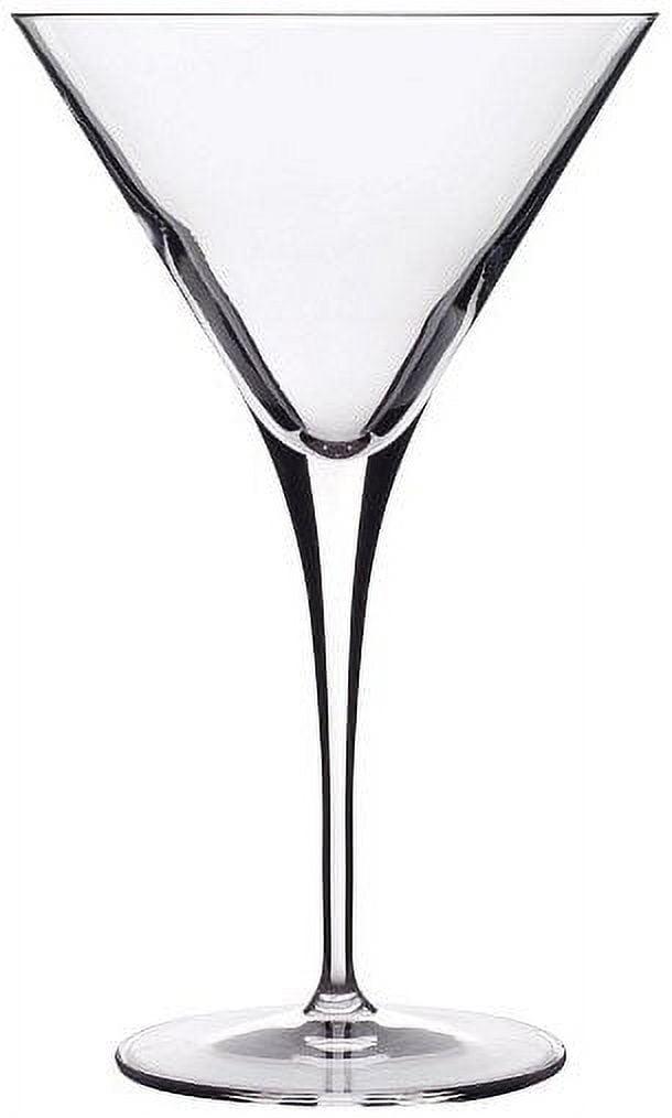 Luigi Bormioli Crescendo Martini Glasses, Set of 4 - 10 oz Lead-Free Crystal Glass with Titanium Reinforced Stems & Laser Cut Rim