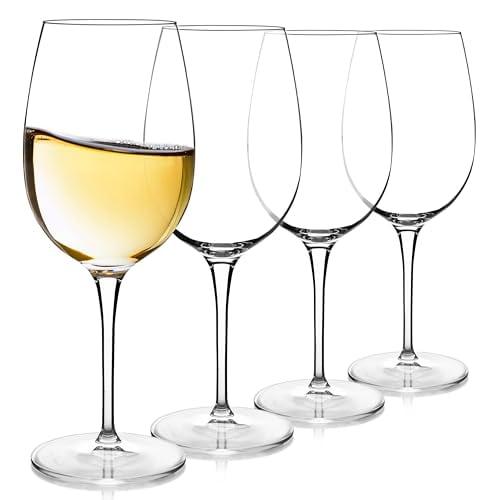 Luigi Bormioli Crescendo 12.75-Ounce Chardonnay Wine Glasses, 4-Piece, 12.75 oz.