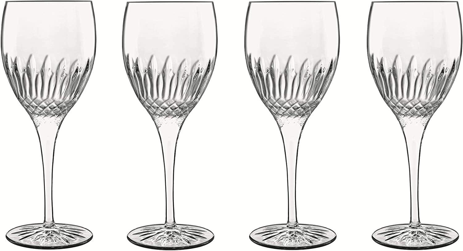 Luigi Bormioli Diamante 12.75Oz Riesling White Wine Glasses Set of 4