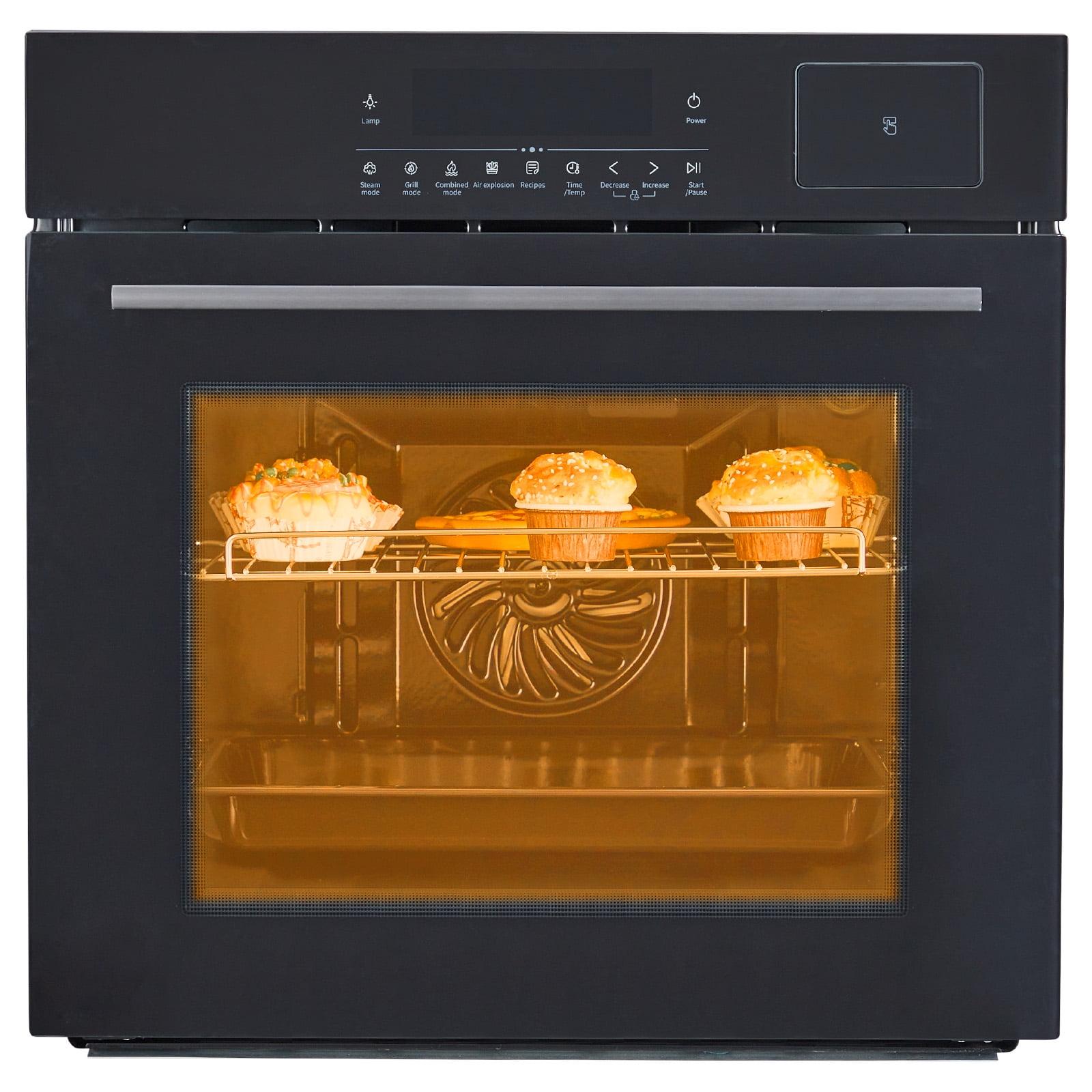 Luku 24" Black Electric Convection Wall Oven with Touch Control