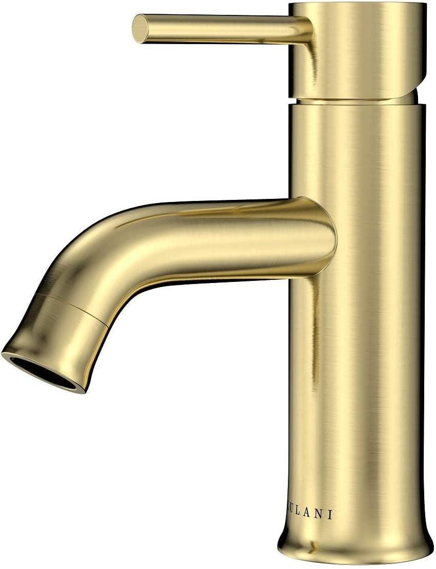 Aruba Flamingo-Inspired Single Handle Champagne Gold Bathroom Faucet