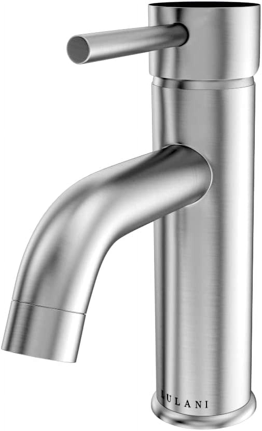 St. Lucia Brushed Nickel Single Hole Bathroom Faucet