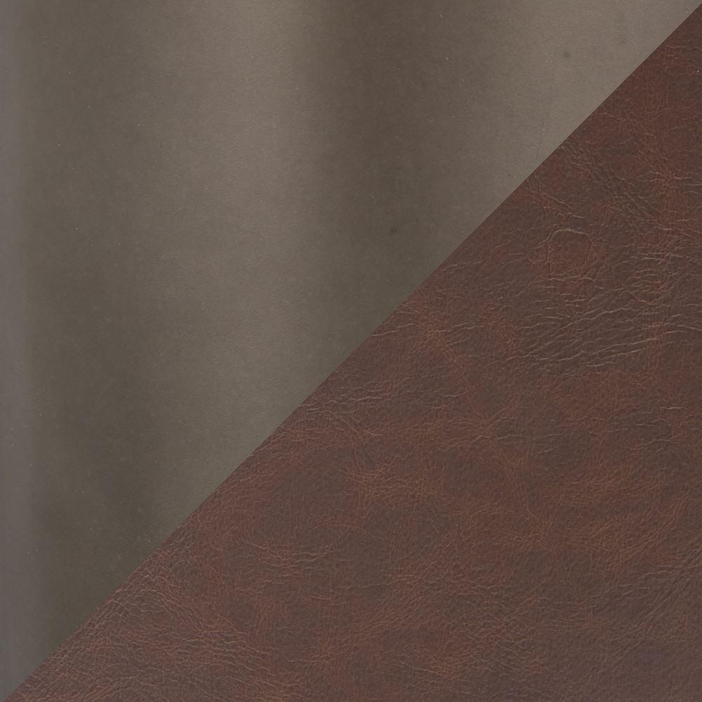 Set of 2 31.25" Duke Industrial Adjustable Height Barstools Antiqued Brown - LumiSource: Oval Back, Polyurethane Upholstery, Metal Legs