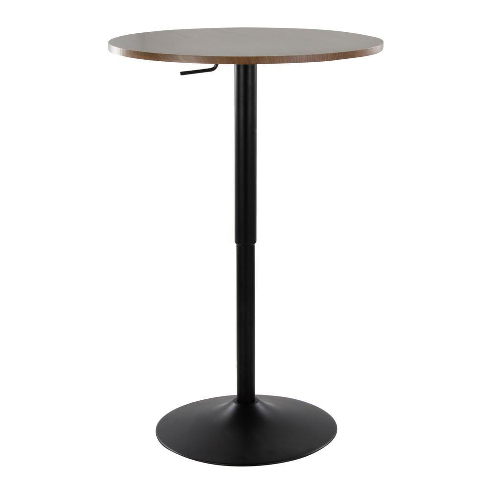 LumiSource Black Metal, Walnut Wood Tool-Less Elia
