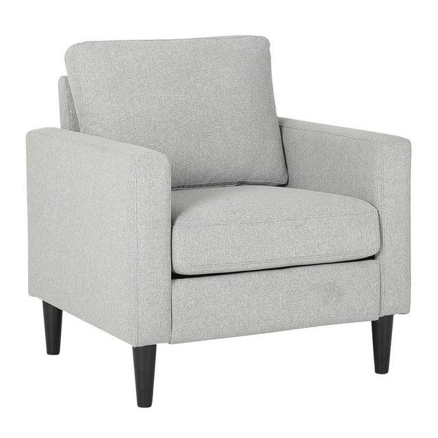 Wendy Arm Chair Polyester/Wood Black/Gray - LumiSource: Plush, Comfortable Reading & Living Room Seating