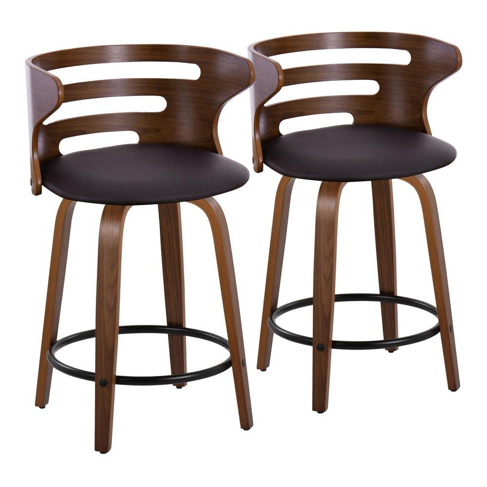 LumiSource Swivel Upholstered Counter Stool