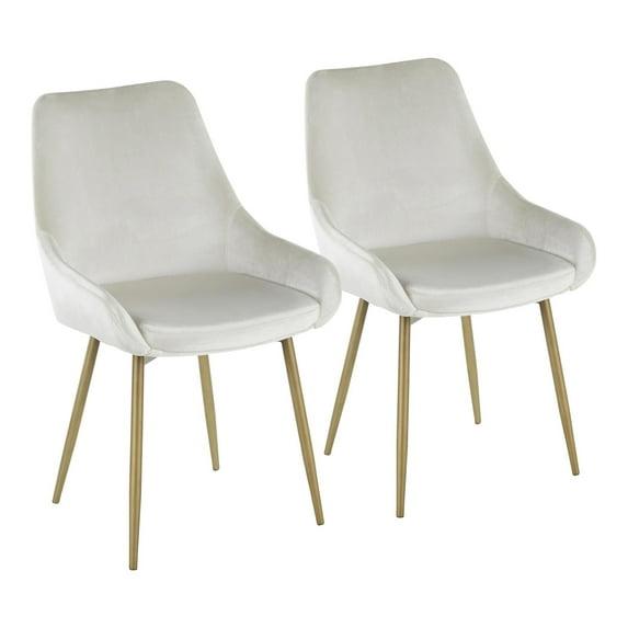 LumiSource Diana Solid Back Dining Side Chair - Set of 2