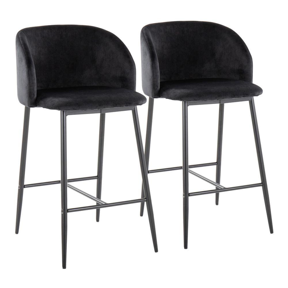 Set of 2 Fran Contemporary Counter Height Barstools - LumiSource