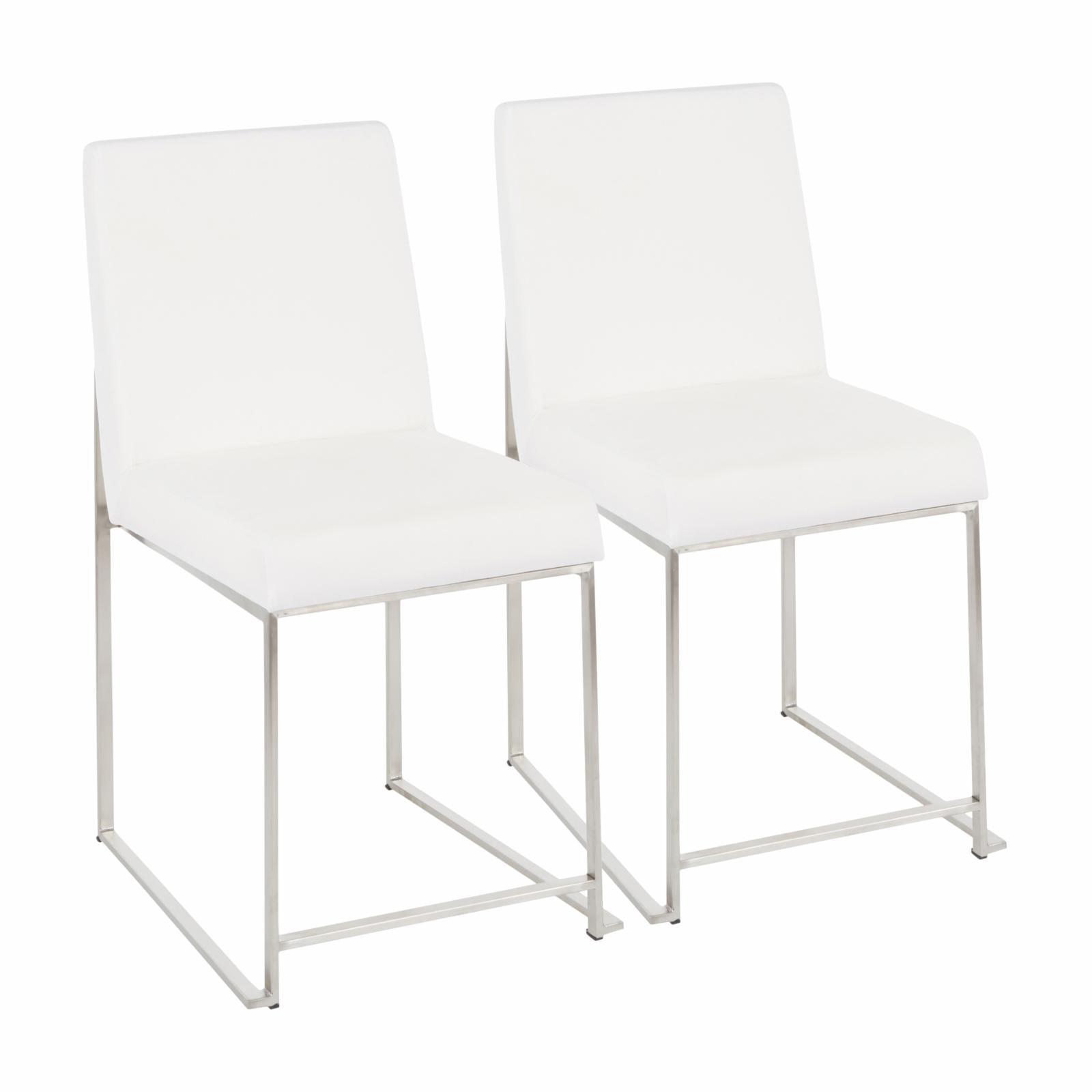 Set of 2 High Back Fuji Contemporary Dining Chairs - LumiSource