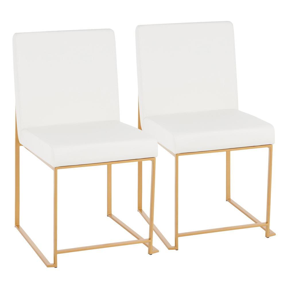 Everly Quinn Gradin Faux Leather Side Chair (Set of 2)