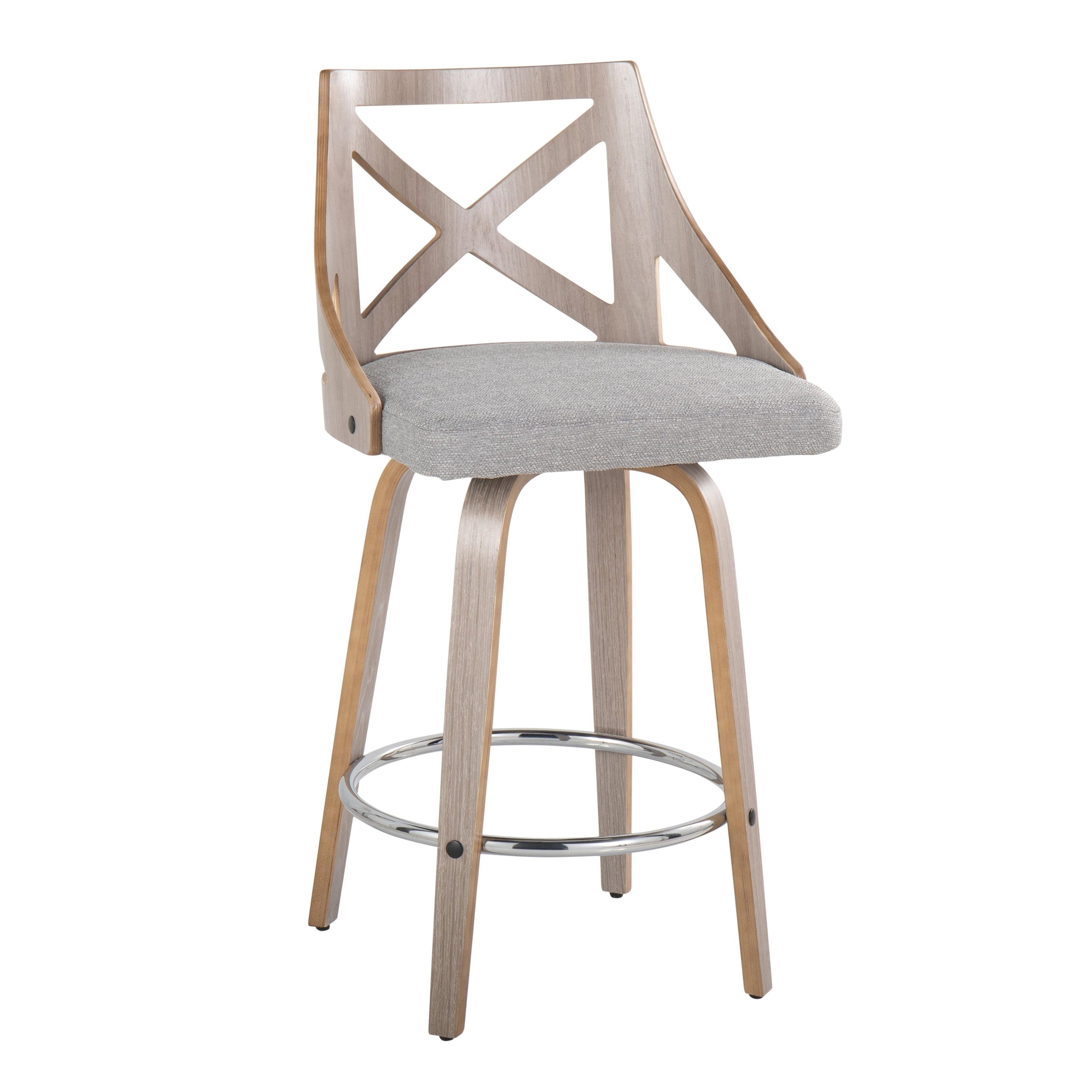 LumiSource Swivel Upholstered Counter Stool