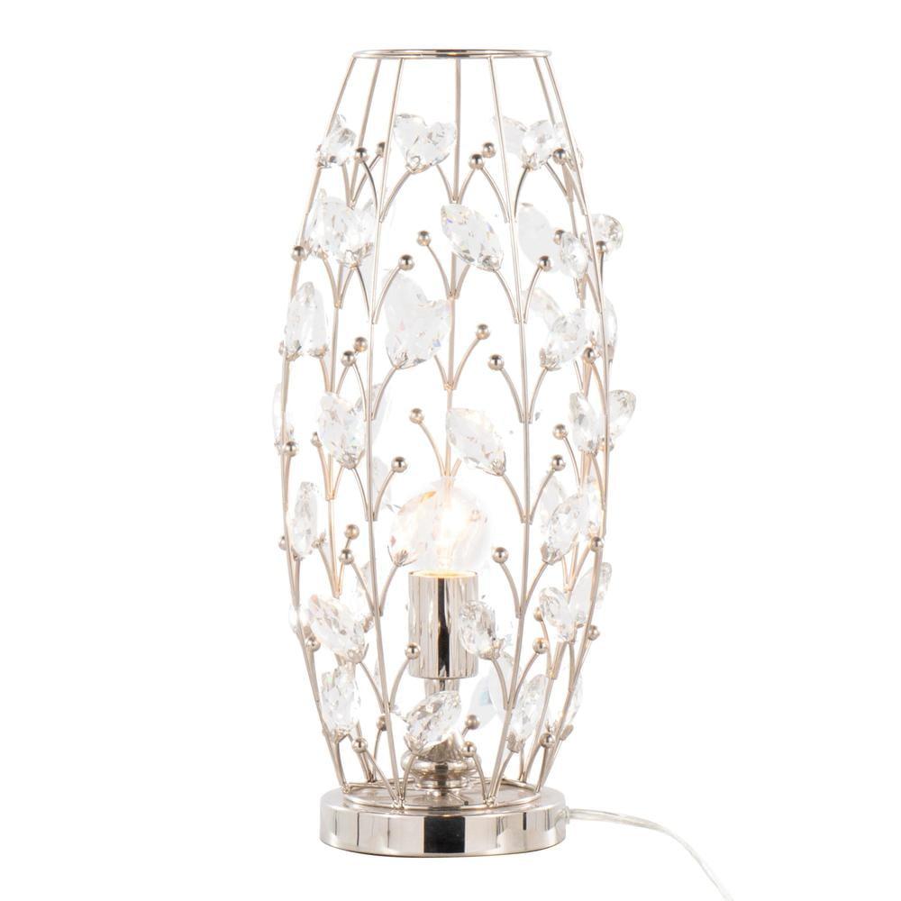 LumiSource Crystal Buds 18" Contemporary Metal Uplight Lamp: UL Listed