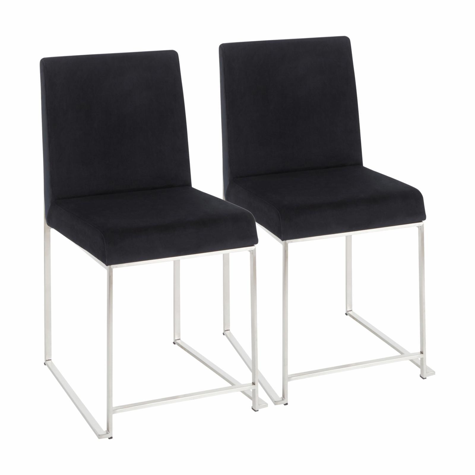 Set of 2 High Back Fuji Contemporary Dining Chairs - LumiSource