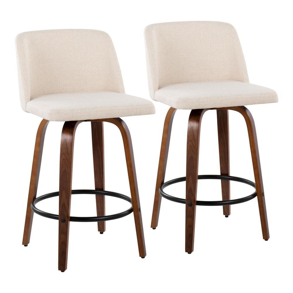 Set of 2 Toriano Upholstered Counter Height Barstools - Lumisource