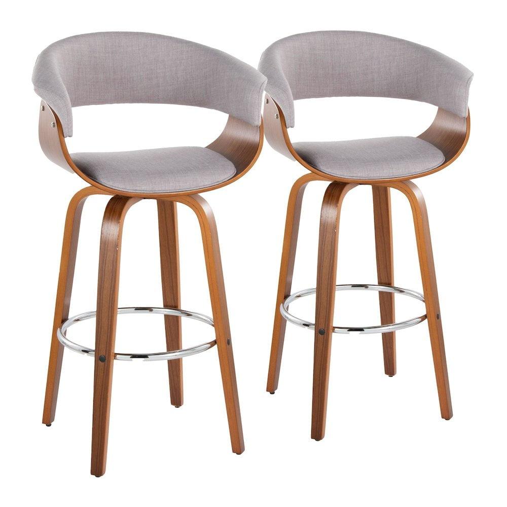 Vintage Mod 30" Fixed-Height Barstool - Set Of 2