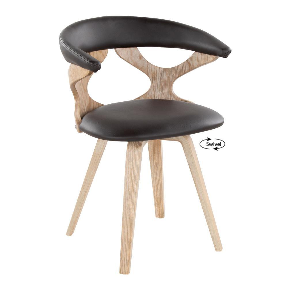 Gardenia Dining Chair White Wash/Brown - LumiSource