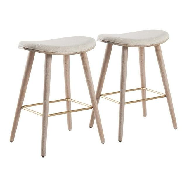 Everly Quinn Upholstered Counter Stool (Set of 2)