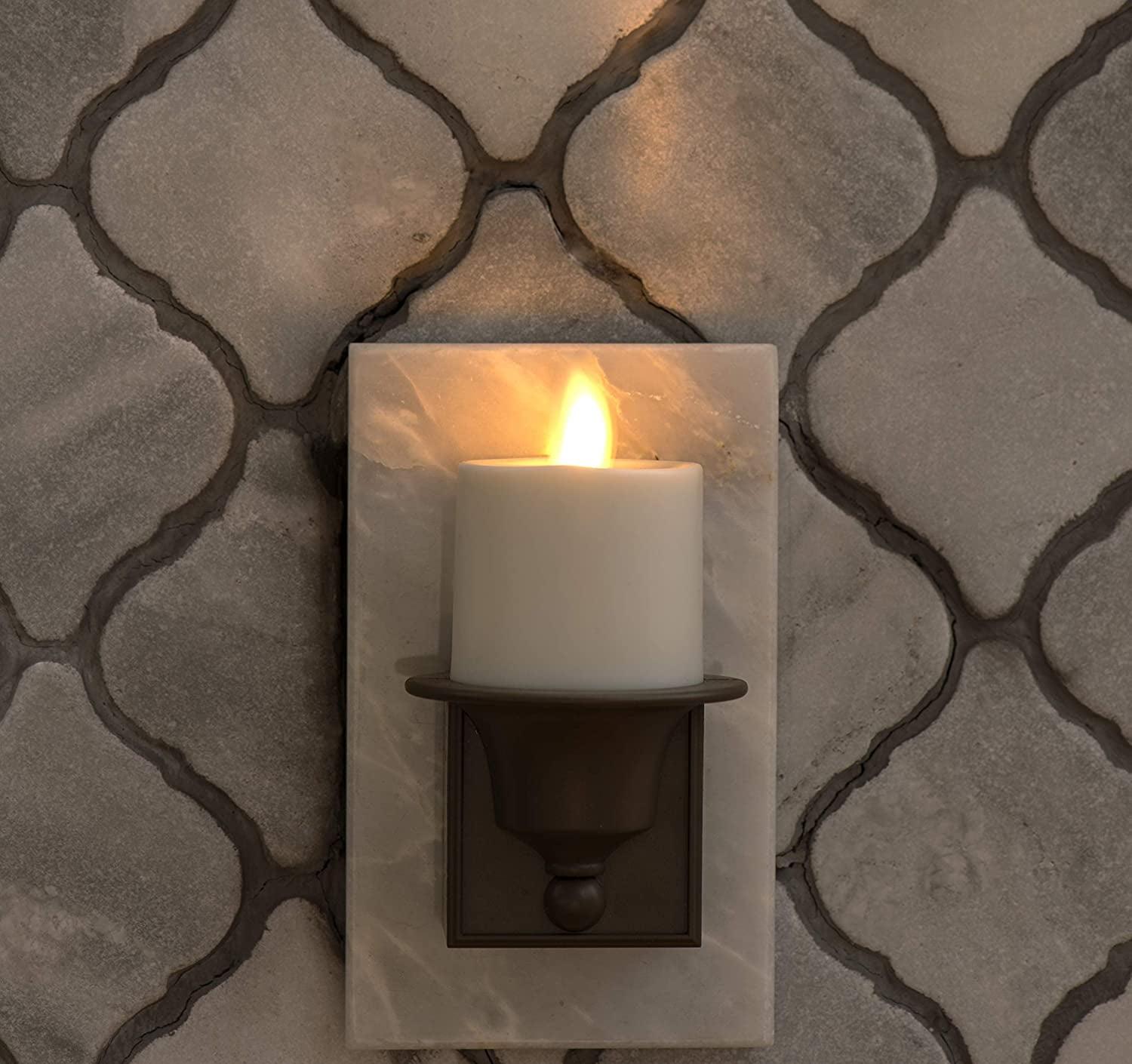 Luminara Flameless Candle Nightlight Flickering Real-Flame Effect Technology Plugs into Outlet - Dusk to Dawn Sensor
