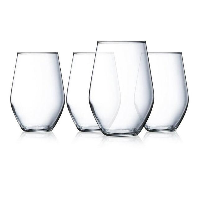 Luminarc Concerto 19oz Stemless Wine Glasses, Set of 4 - Clear