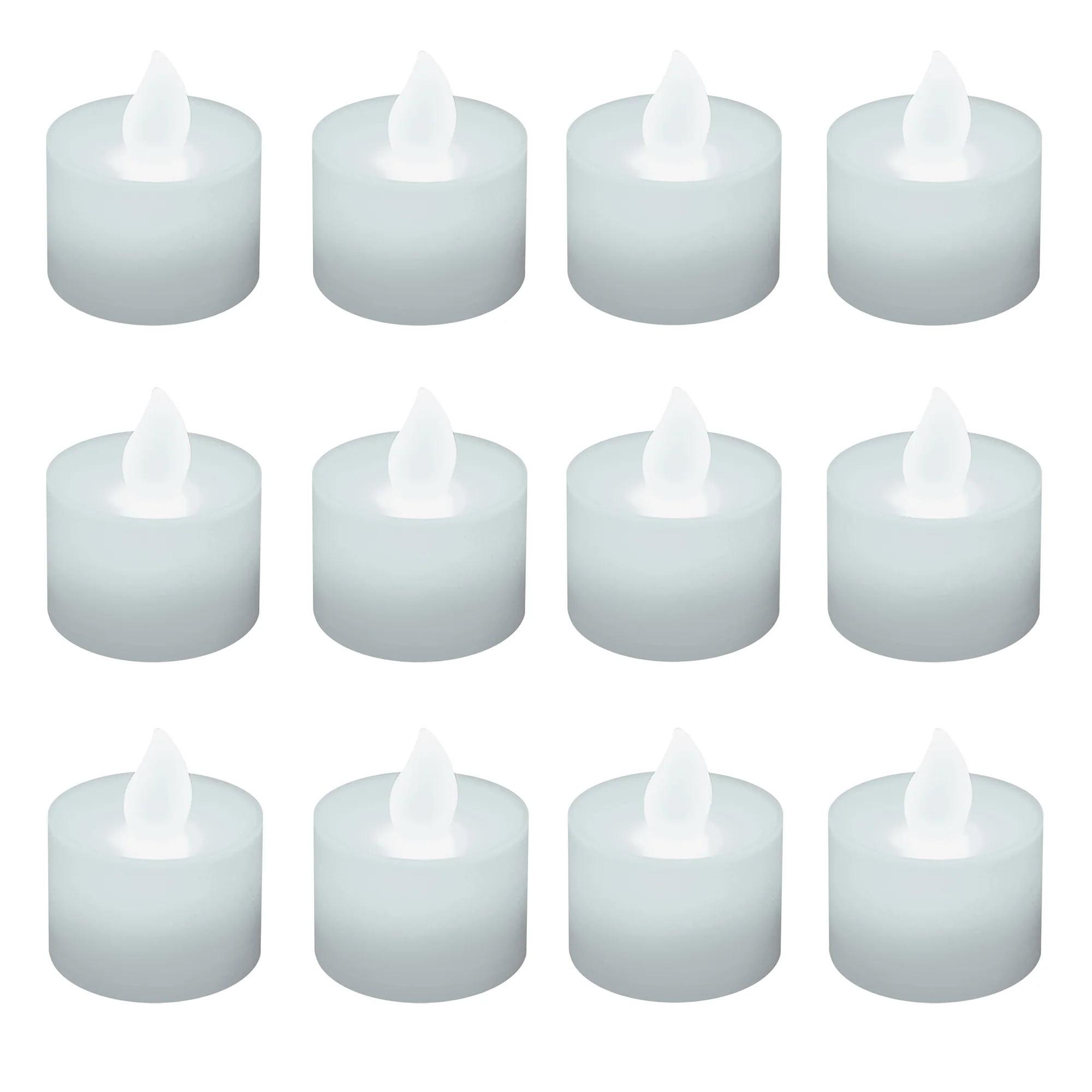 Cool White Flameless LED Tealight Candles Set of 12