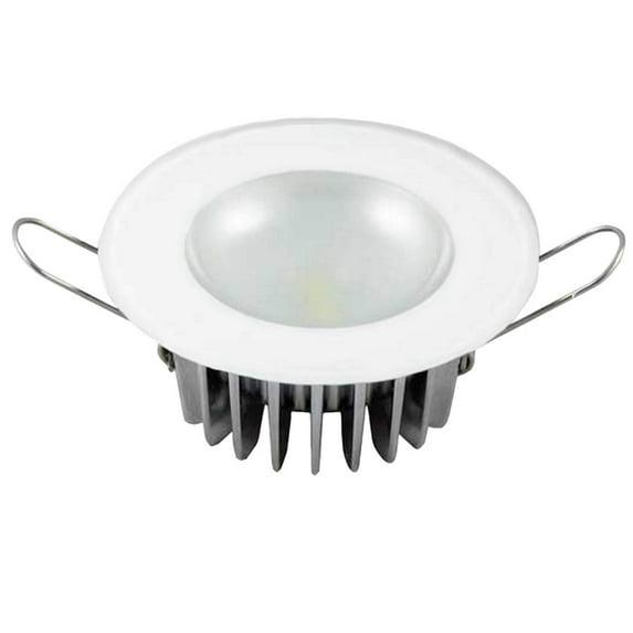 Lumitec Mirage Flush Mount Interior Down Light - Dimmable White, Red and Blue - Glass Fixture No Bezel - 2.5" Diameter