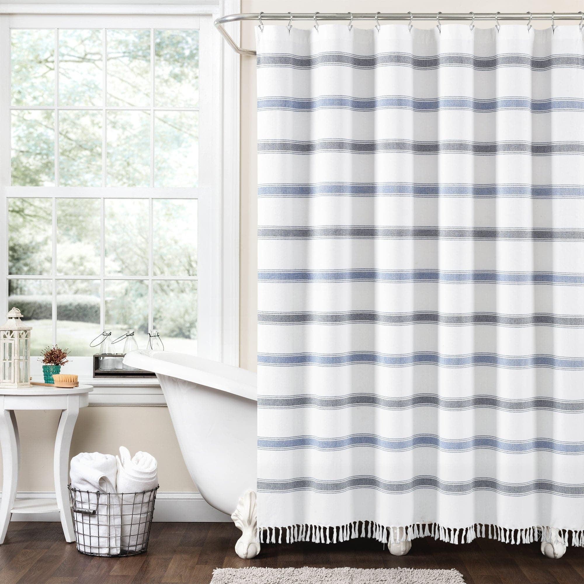 Lush Decor Striped Shower Curtain